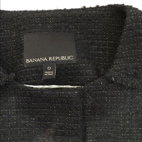 Banana Republic Black & Gold Belted Jacket Blazer EUC - Picture 6 of 8